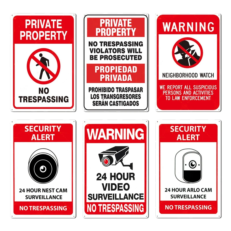 Home Yard Security - Properti Pribadi Dilarang Masuk, Pemantauan Video