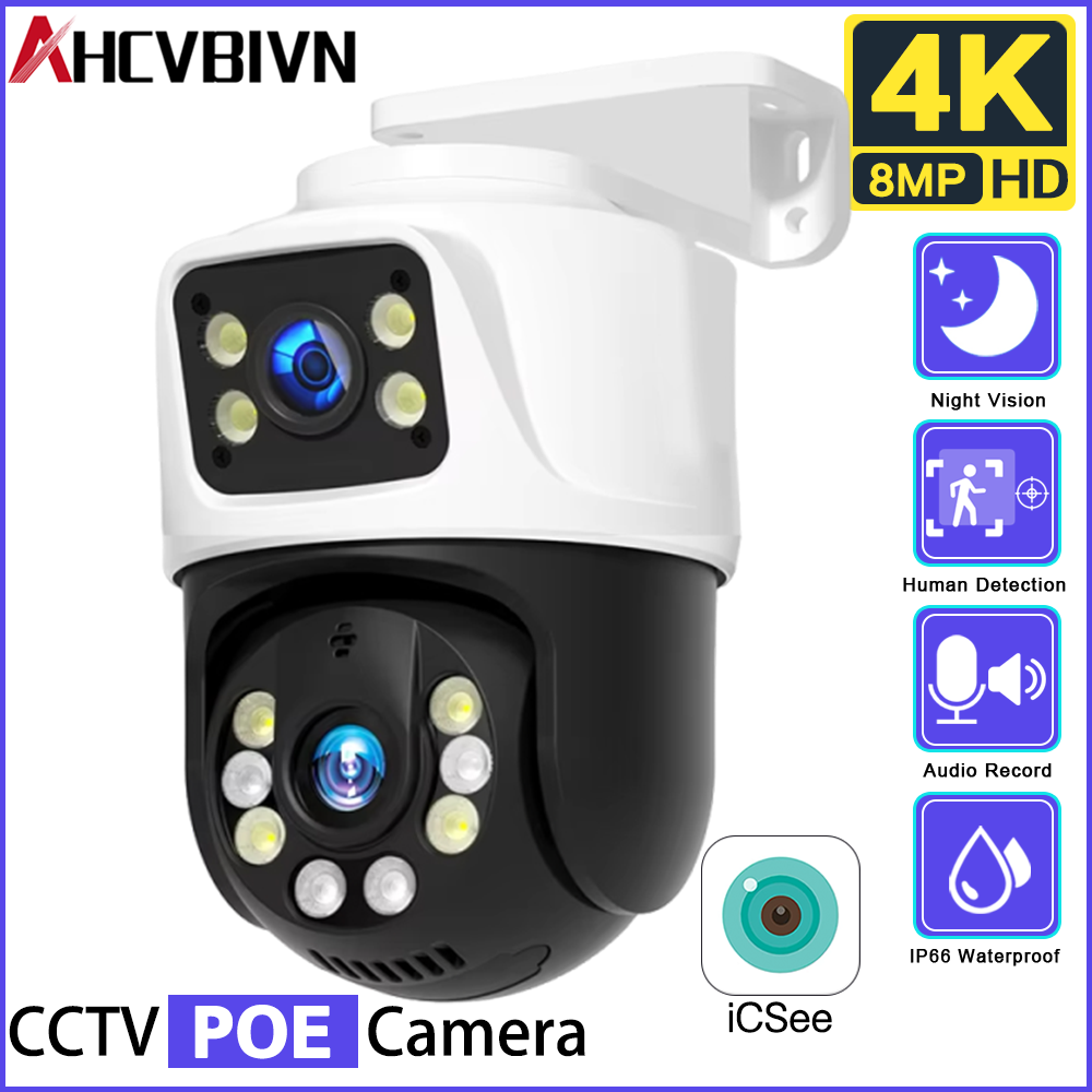 Home Yard Security Cameras - Kamera Keamanan PTZ POE 8MP Luar