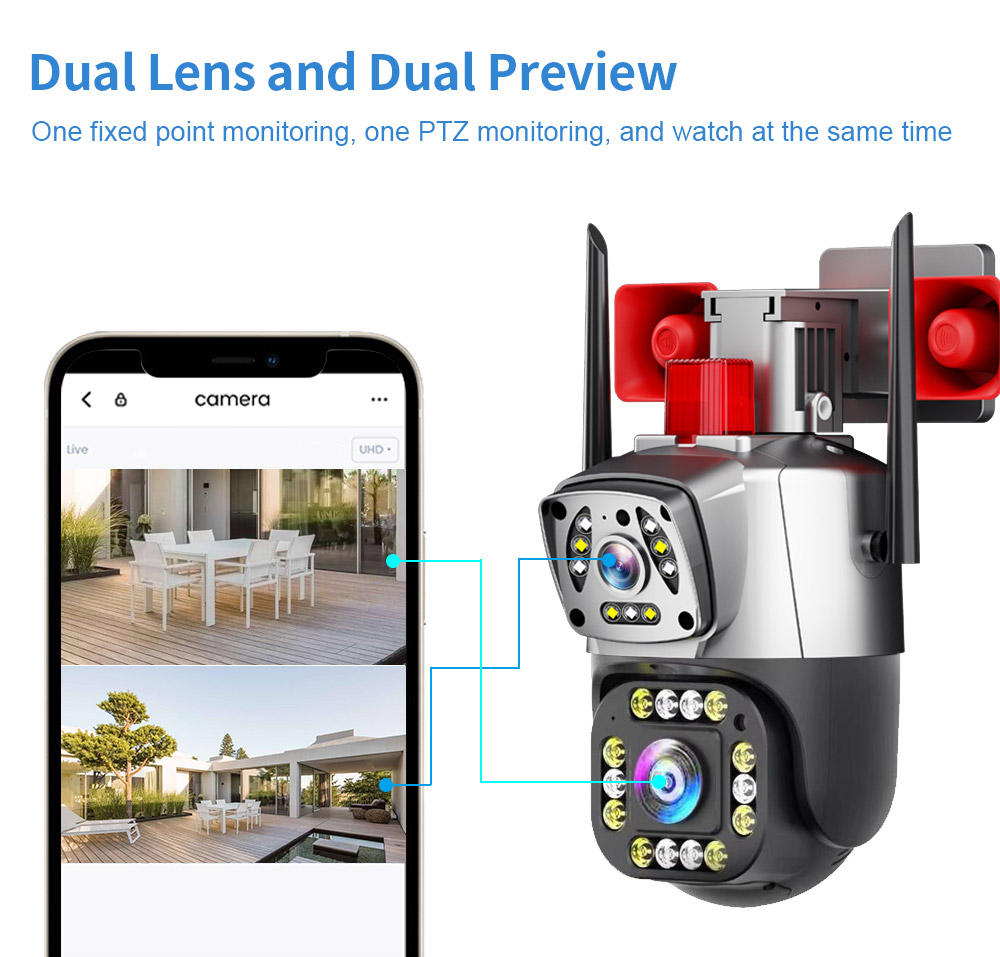 4MP UHD Yoosee Aplikasi Sirene - Home Security Land ulasan dan harga