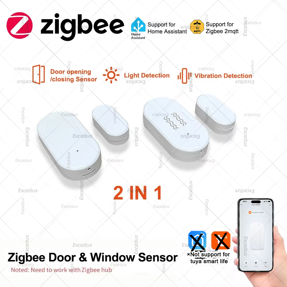 Zigbee 3.0 Sensor Jendela Pint - Home Security With Alarm ulasan dan harga