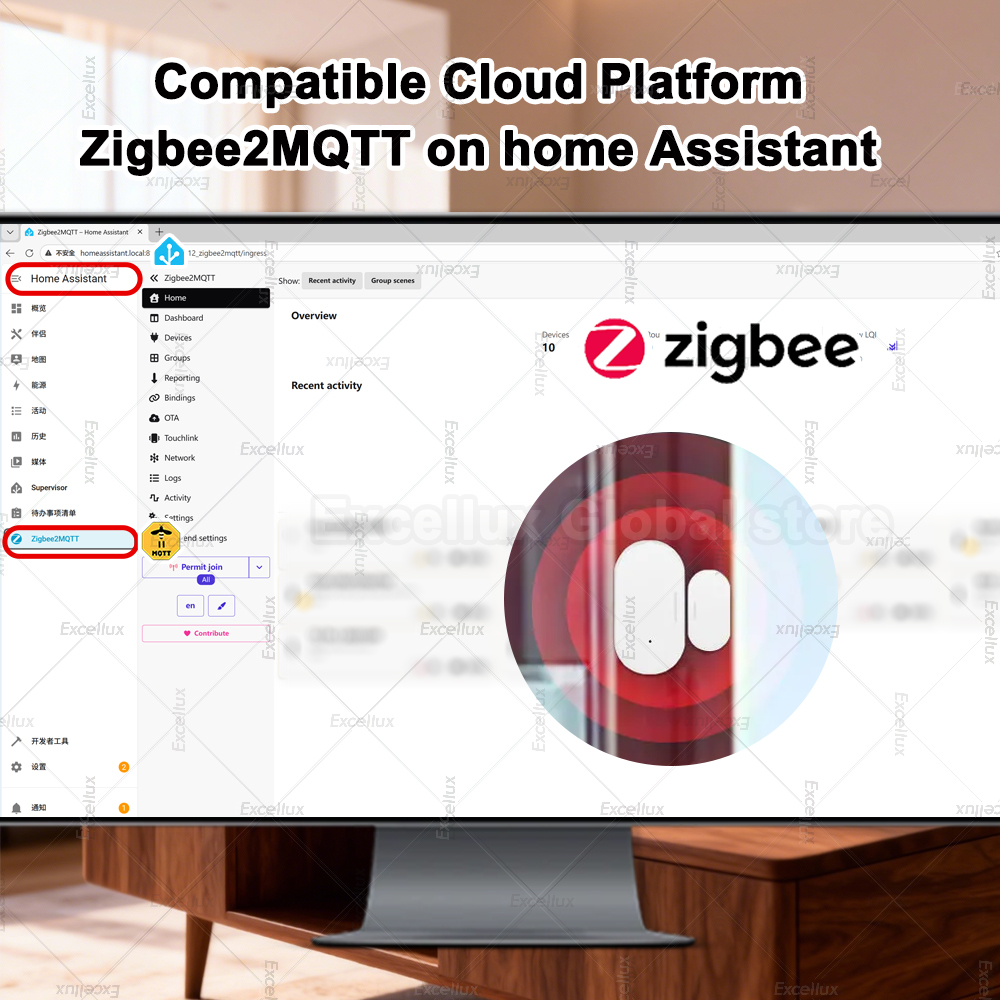 Zigbee 3.0 Sensor Jendela Pint - Home Security With Alarm ulasan dan harga