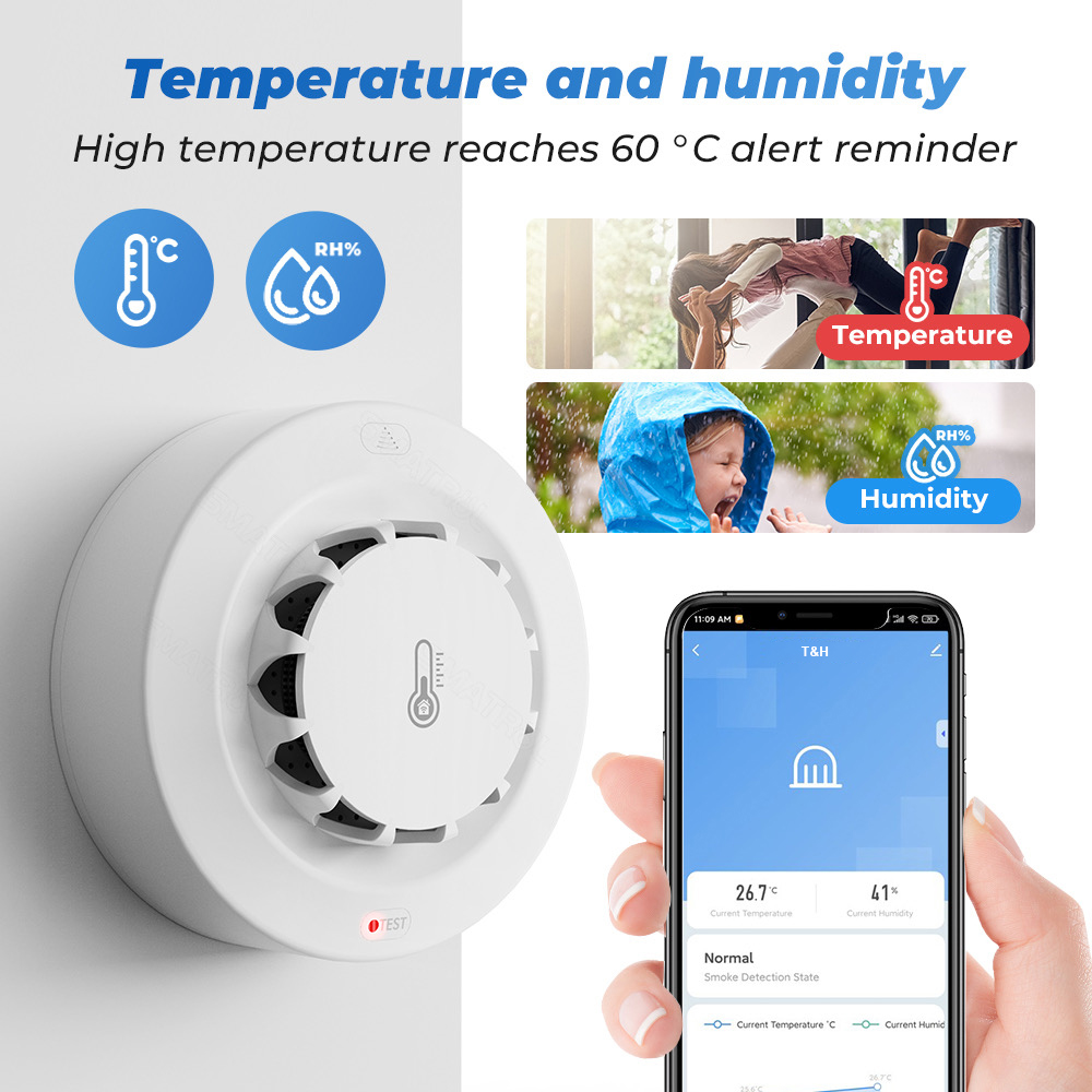 Sensor Suhu dan Kelembapan WiF - Home Security With Alarm ulasan dan harga