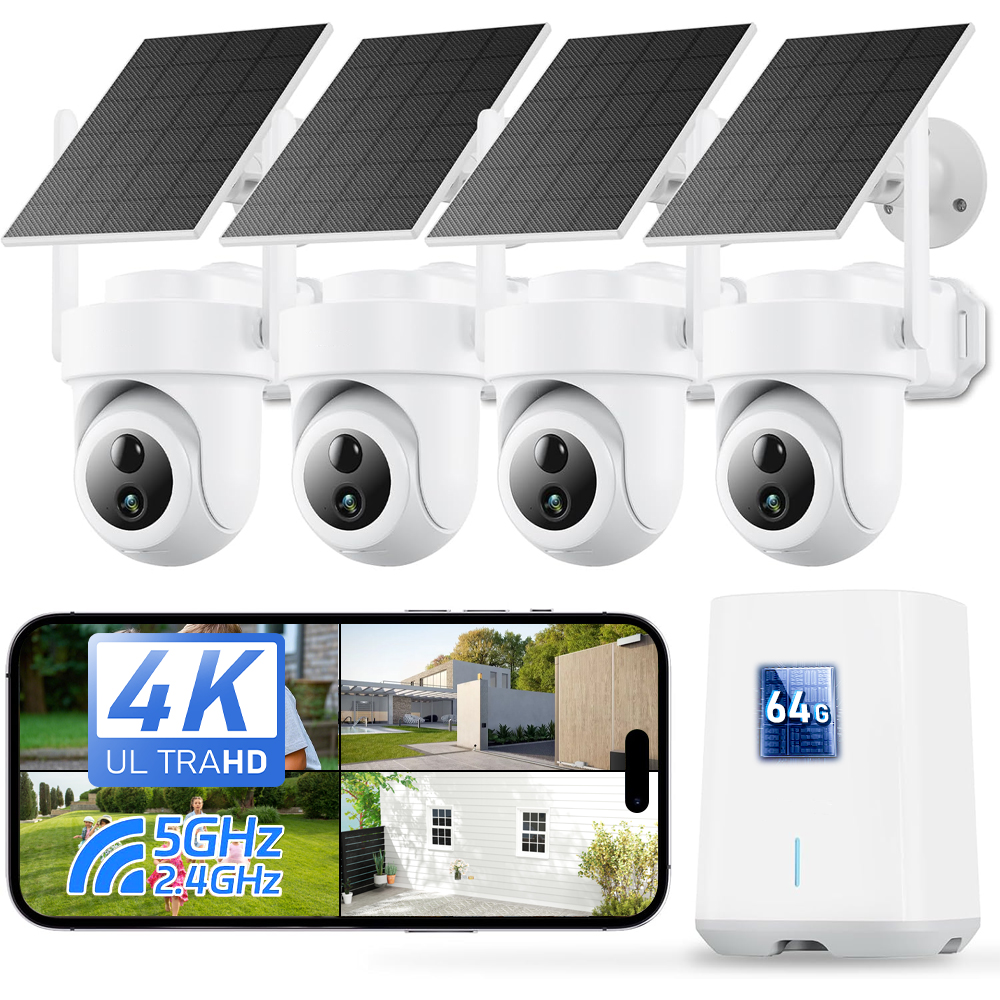 Sistem Kamera Surya 8MP 4K, Ki - Home Security Wireless Cameras ulasan dan harga