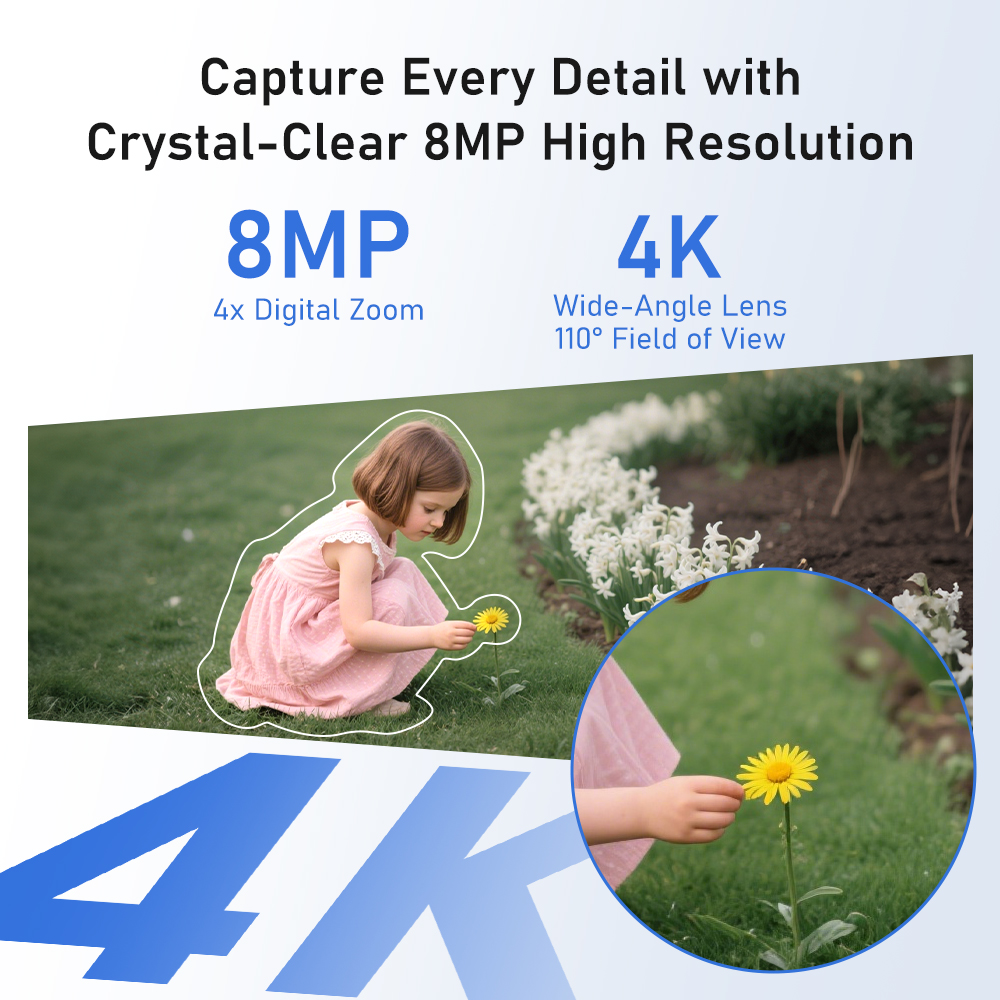 Sistem Kamera Surya 8MP 4K, Ki - Home Security Wireless Cameras ulasan dan harga