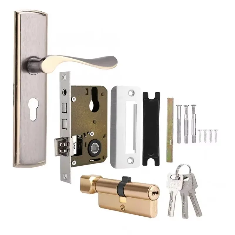 Kunci gagang pintu emas, kunci - Home Security Product ulasan dan harga