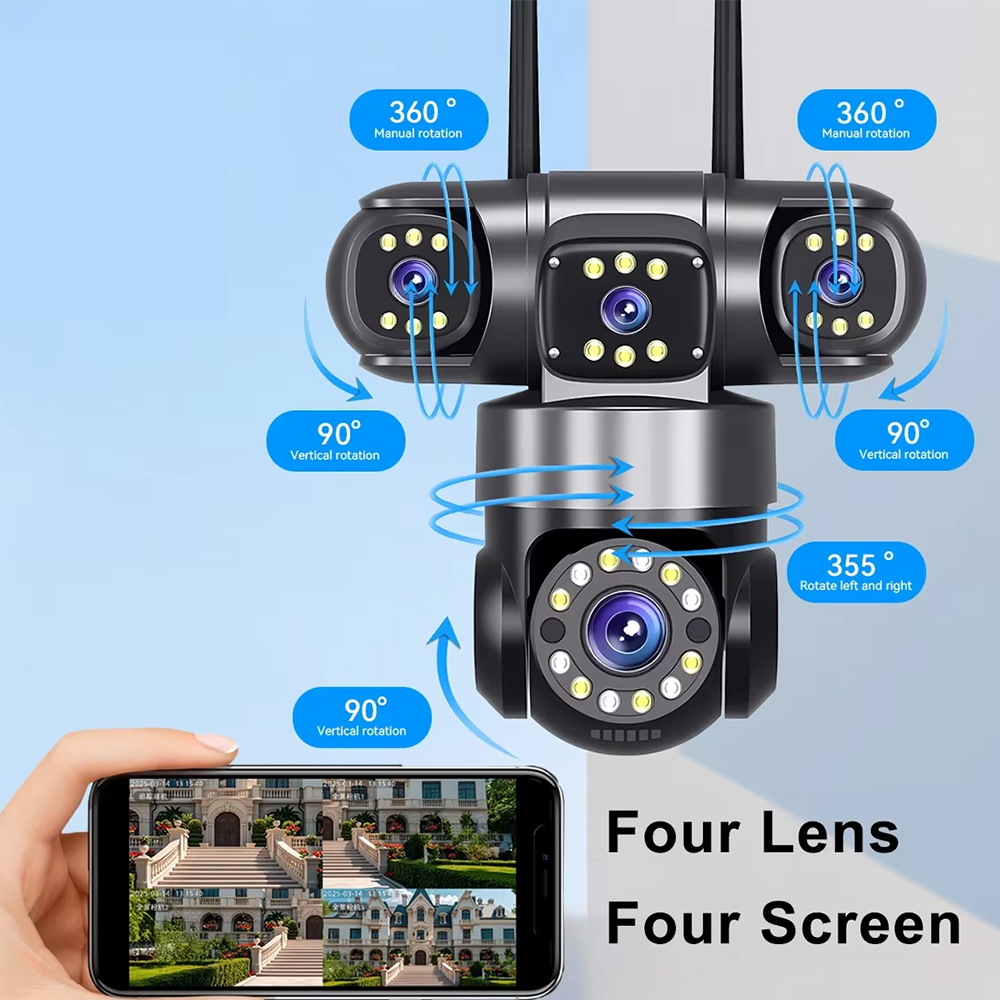 Kamera Keamanan Multi Lensa 20 - Home Yard Security Cameras ulasan dan harga