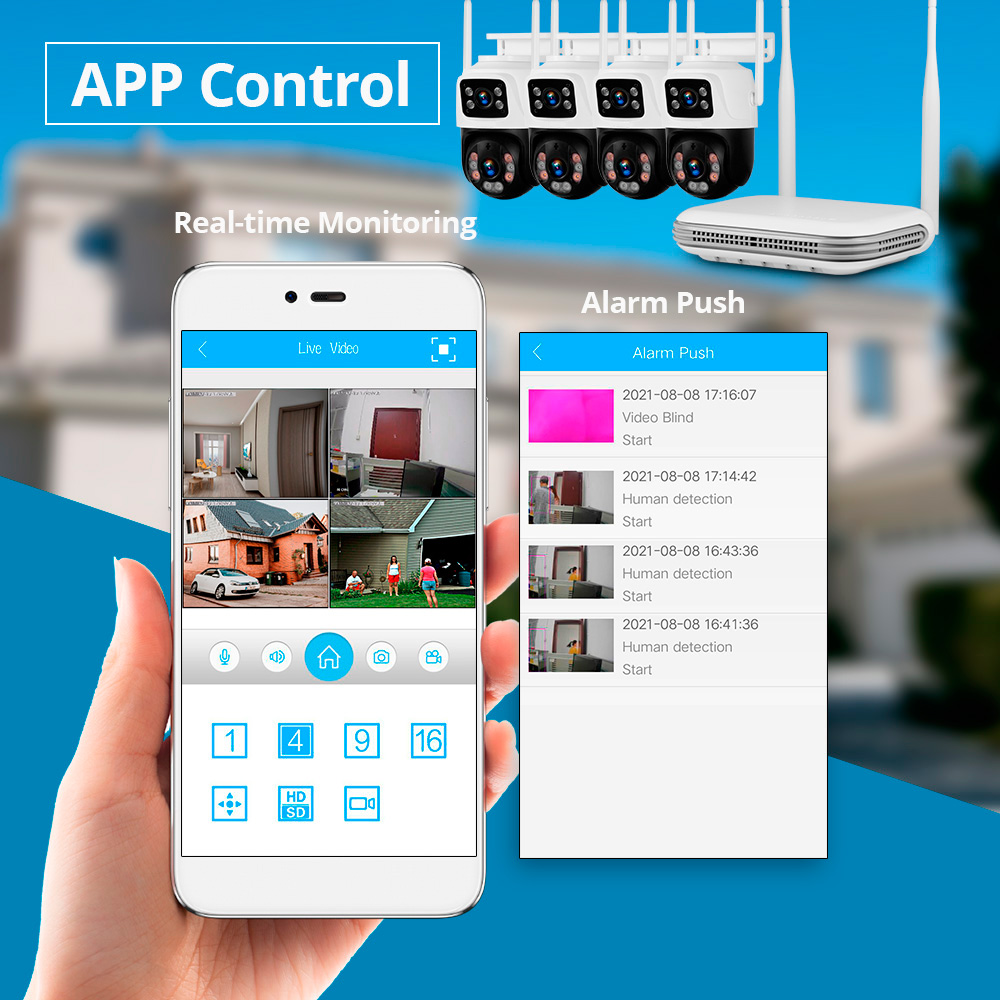 KERUI Kit kamera pengintai kea - Home Security Video Cameras ulasan dan harga