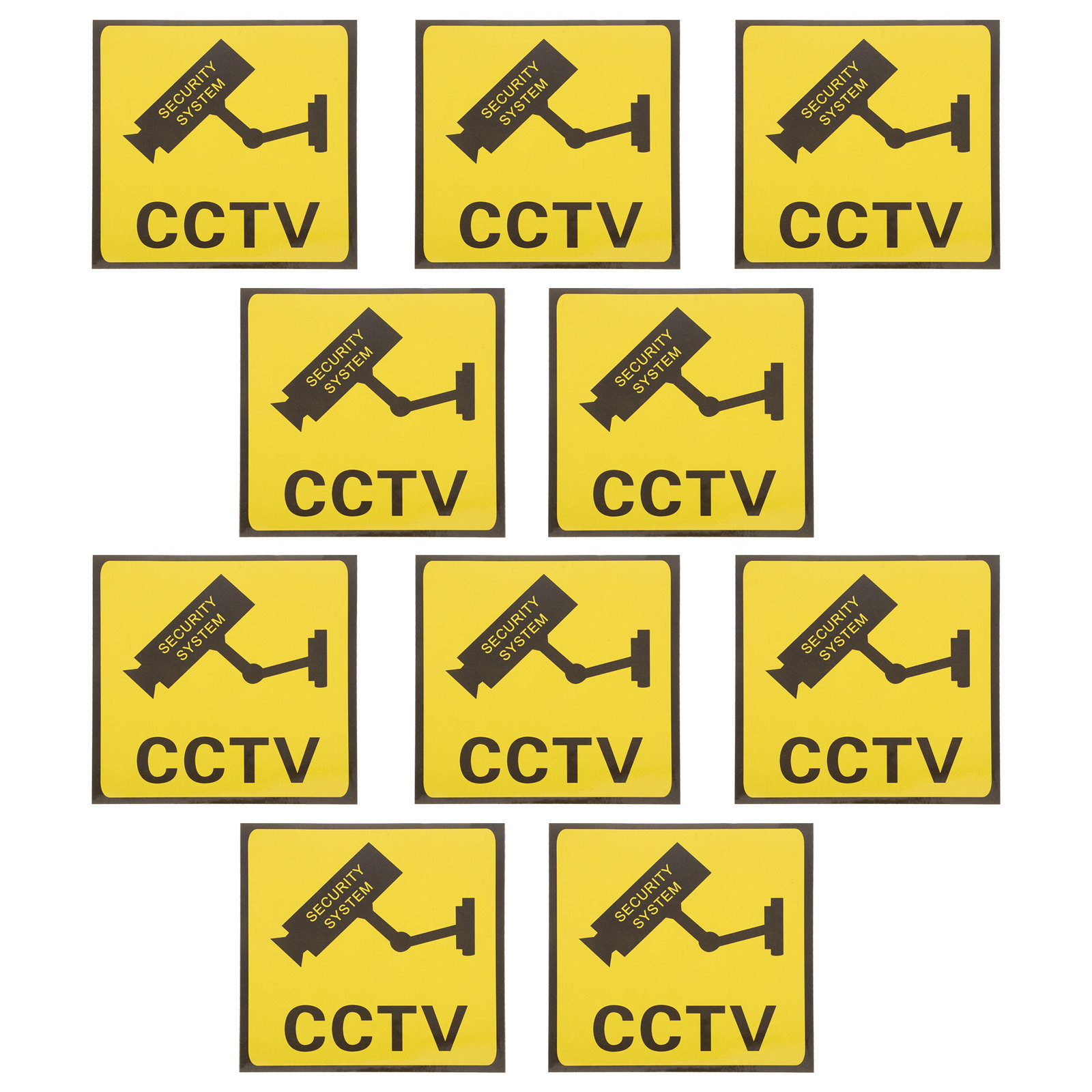 10Pcs Stiker Peringatan Video  - Home Security Companies ulasan dan harga