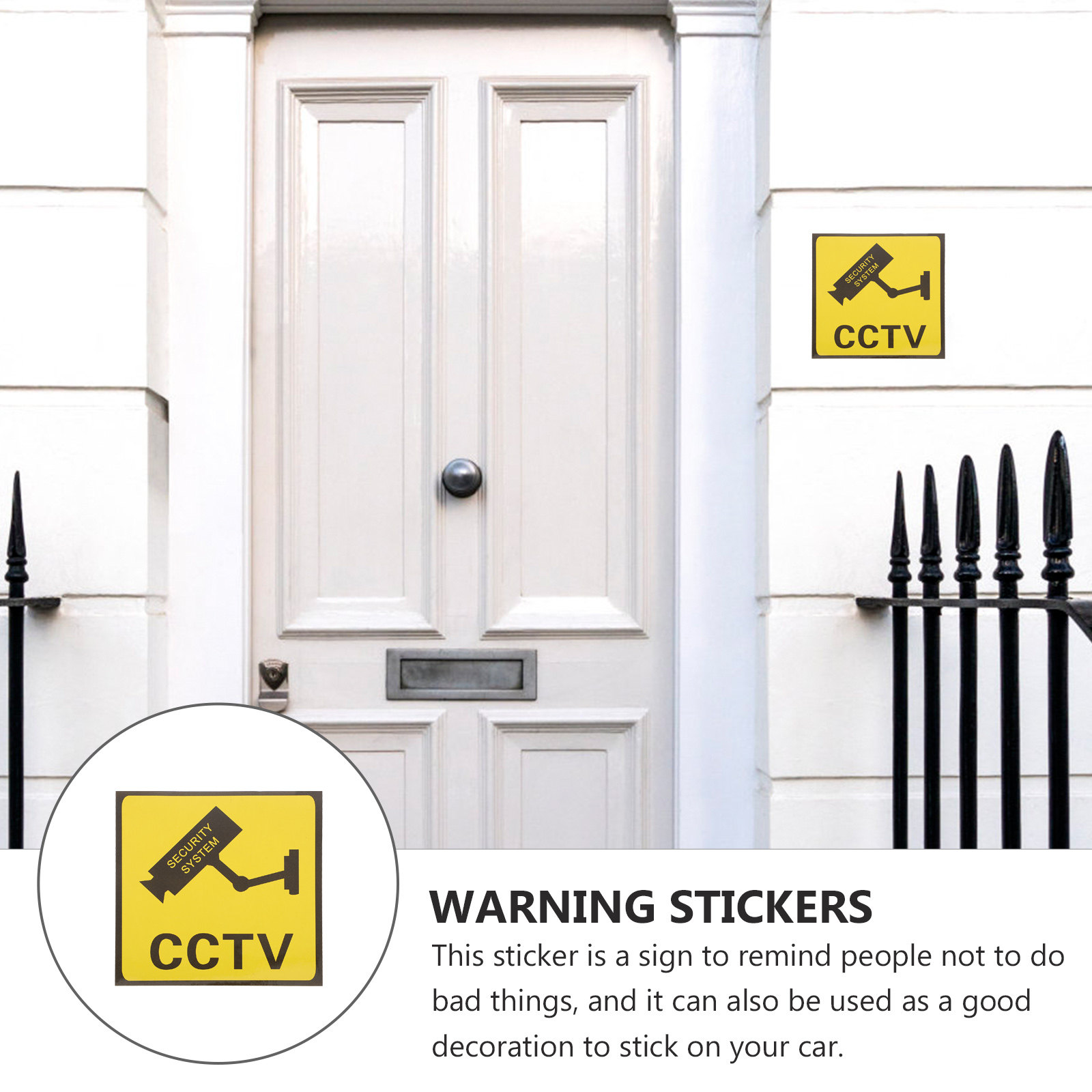 10Pcs Stiker Peringatan Video  - Home Security Companies ulasan dan harga