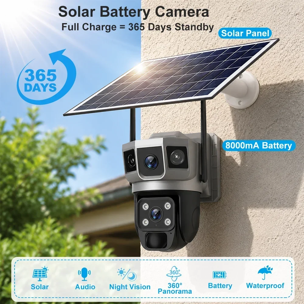 V380 4K 3 Layar Kamera 4G Bate - Home Security Group ulasan dan harga