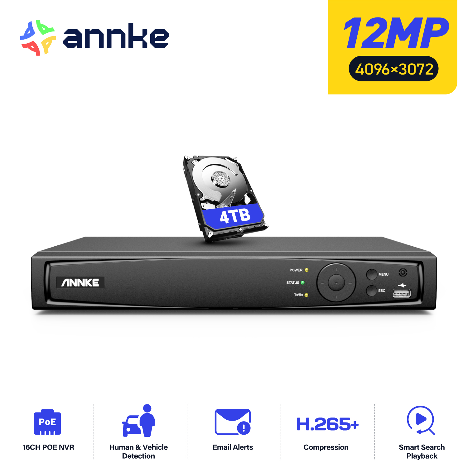 ANNKE 12MP POE NVR Perekam Vid - Home Security With Cameras ulasan dan harga