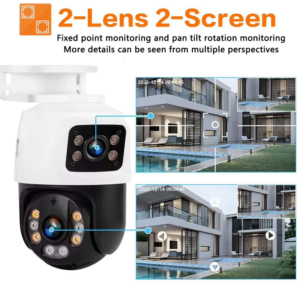 Kamera Keamanan PTZ POE 8MP Lu - Home Yard Security Cameras ulasan dan harga