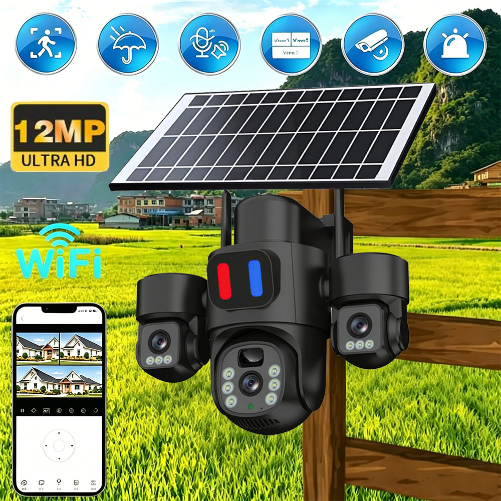 Kamera WiFi PTZ Tenaga Surya L - Home Security Wireless Cameras ulasan dan harga