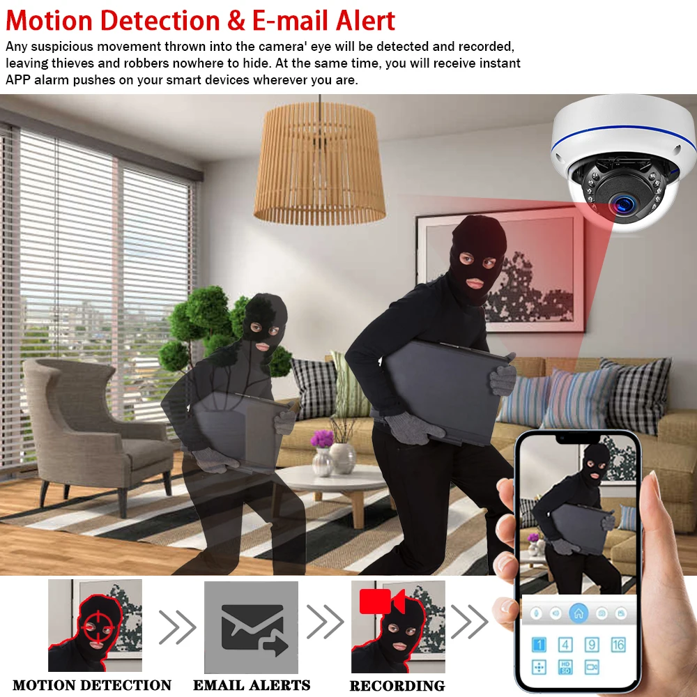 Kamera IP Dome POE Tuya 5MP un - Home Yard Security Cameras ulasan dan harga