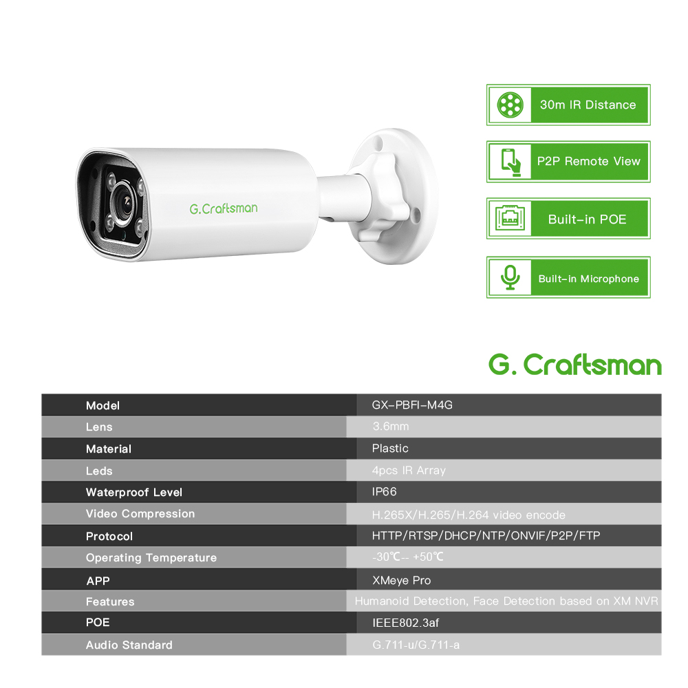 Kamera IP POE C GC PB 4MP, Mik - Home Security With Cameras ulasan dan harga