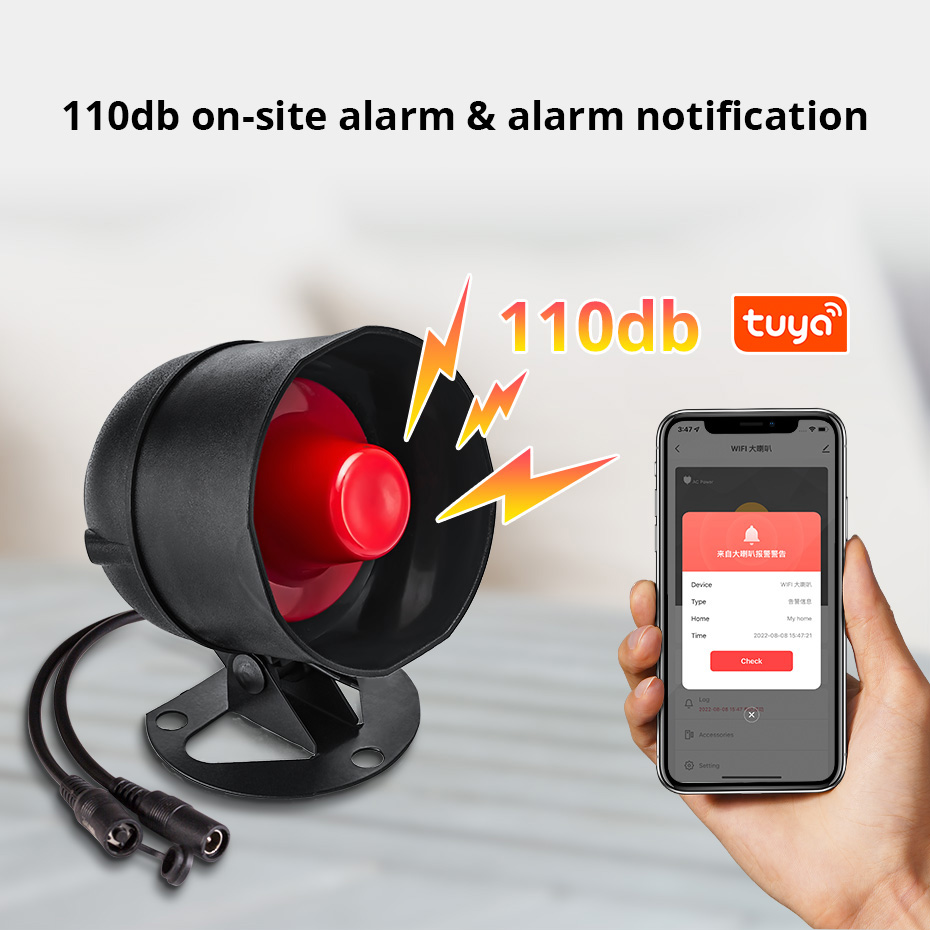 KERUI Tuya Speaker keras WIFI, - Home Security Product ulasan dan harga