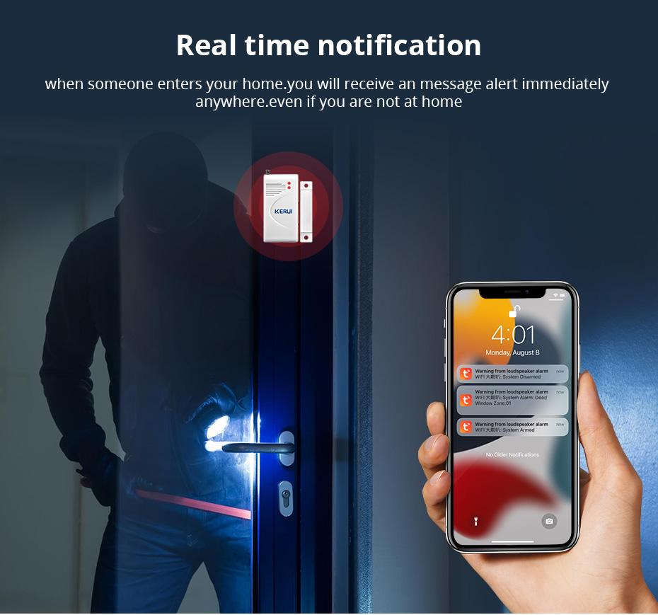 KERUI Tuya Speaker keras WIFI, - Home Security Product ulasan dan harga