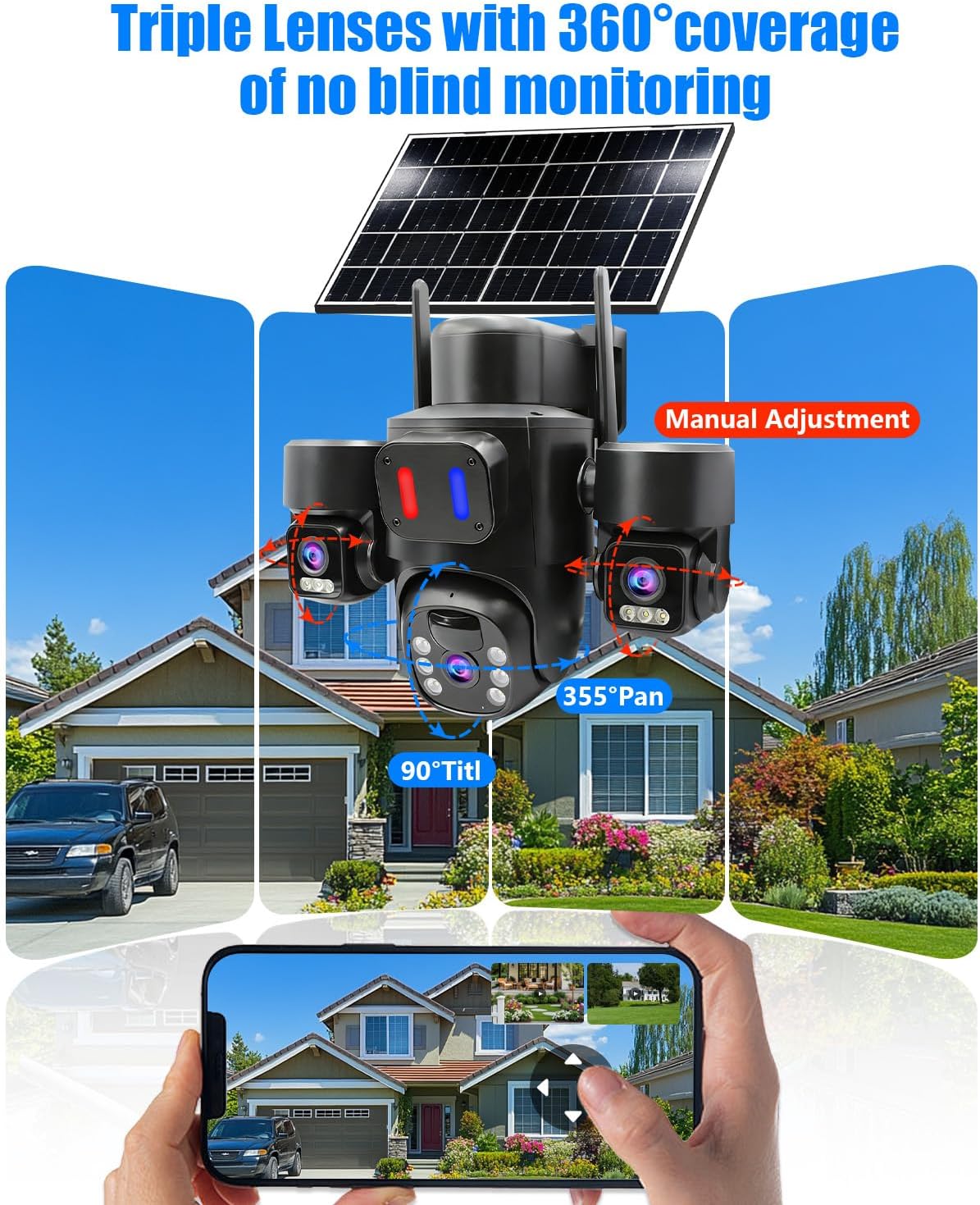 Kamera Keamanan Tenaga Surya L - Home Yard Security Cameras ulasan dan harga