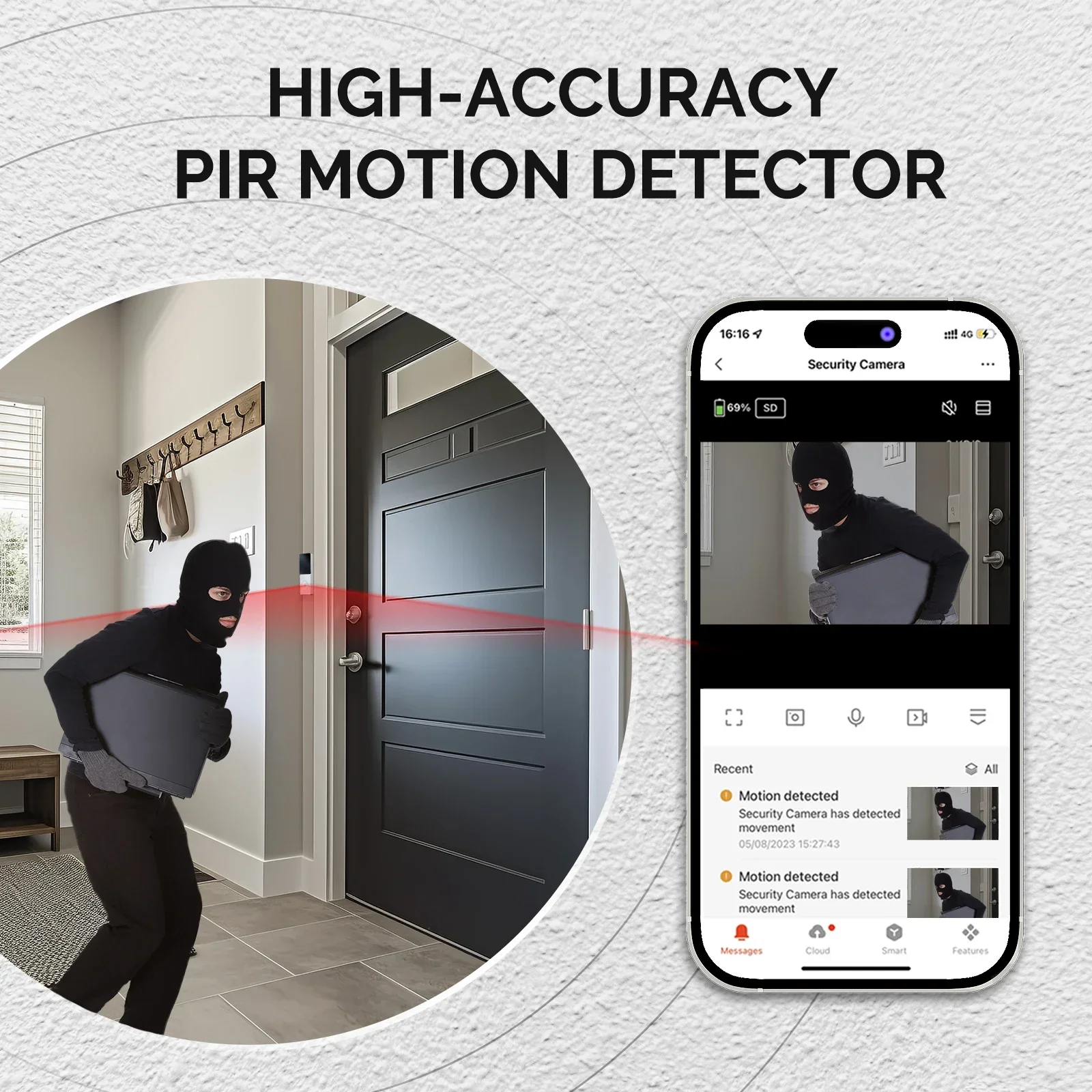 MOES Tuya kamera bel pintu Vid - Home Security Product ulasan dan harga